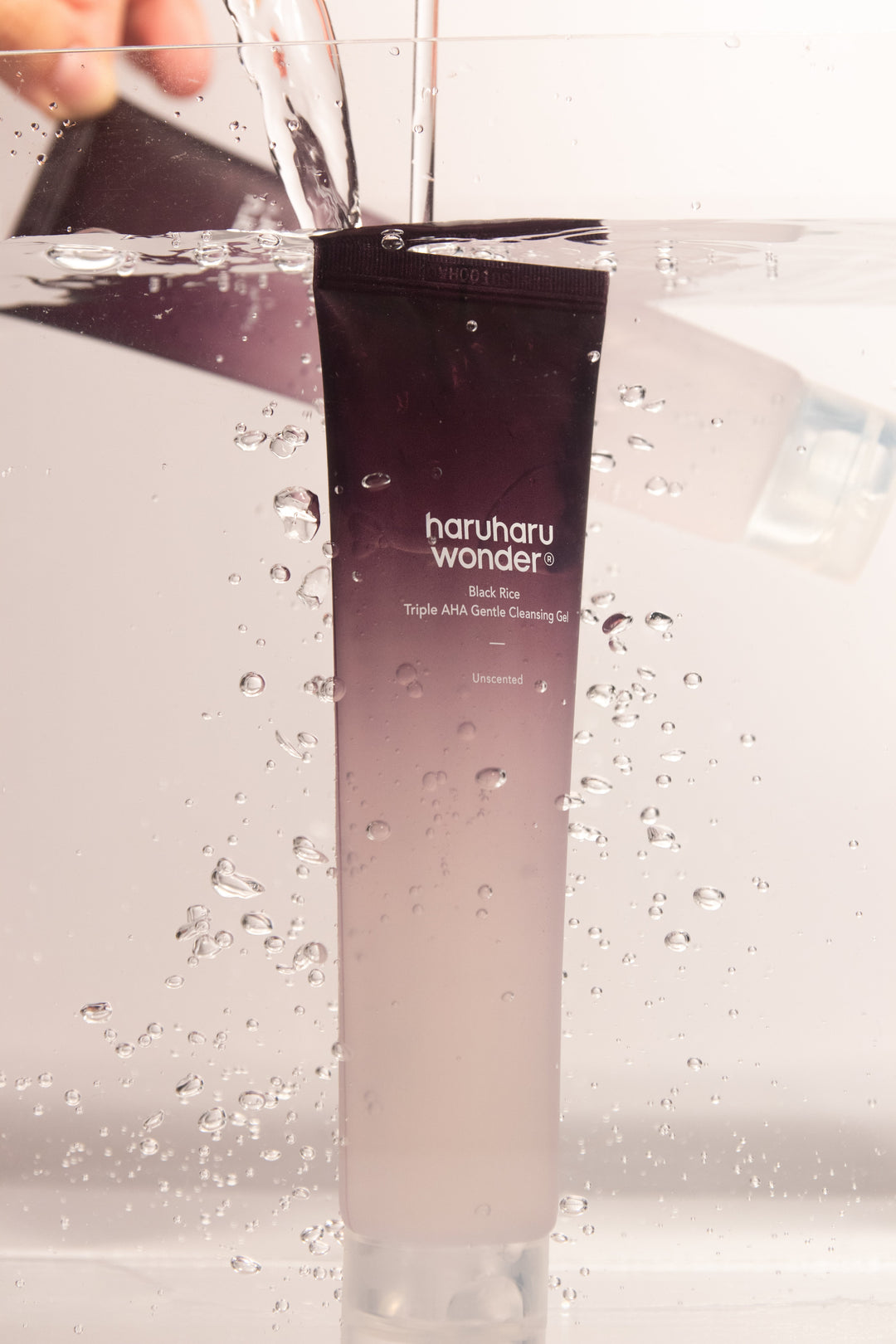 HARUHARU Wonder Black Rice Triple AHA Gentle Cleansing Gel 100ml, Hydratisierendes Reinigungsgel, Sanftes Peeling, Vega