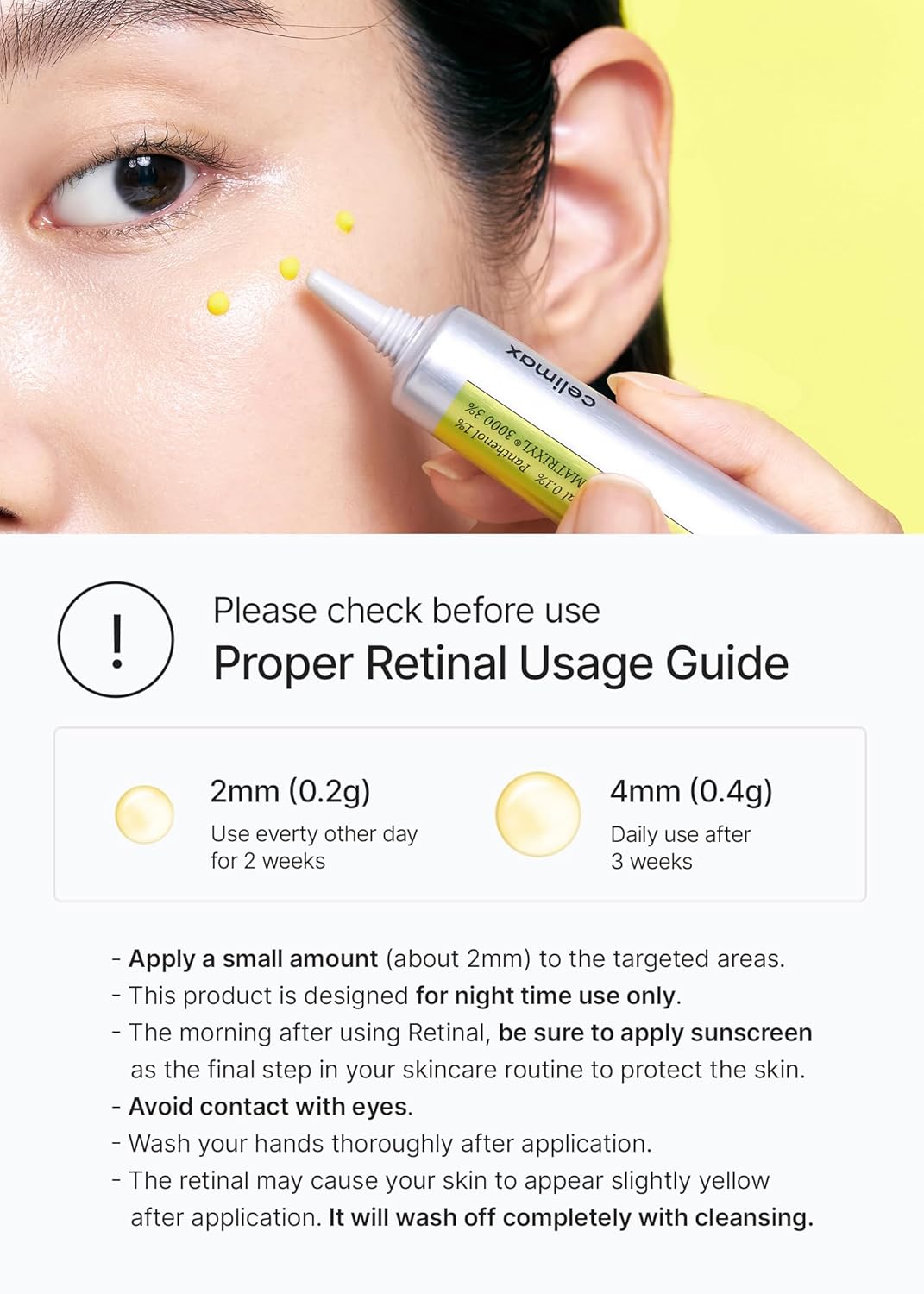 celimax The Vita A Retinal Shot Tightening Booster | with Retinal, Matryxyl, Pore Minimizer, Wrinkles & Fine Lines, Firmer Skin, 15ml