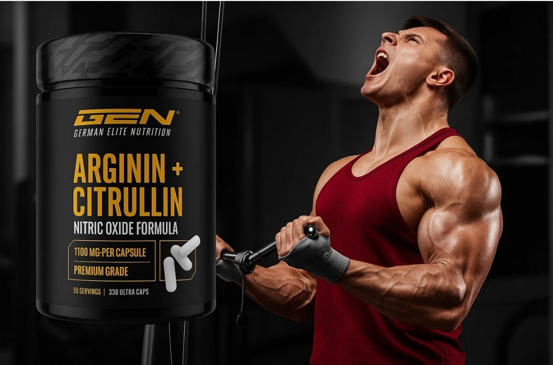 L-Arginin & L-Citrullin 1100 mg – 320 Kapseln NO-Booster Hochdosiert